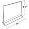 Azar Displays 14"W x 11"H Top-Load Two Sided Sign Holder, PK10 142716 - alternate 3